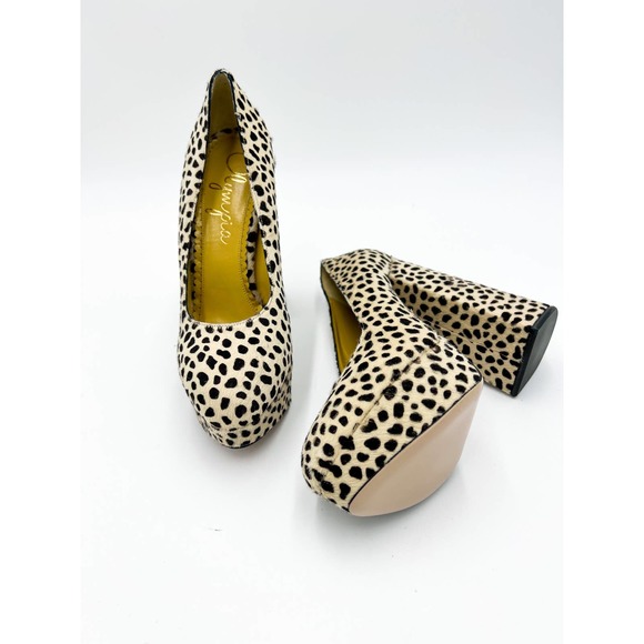Charlotte Olympia Chantelle Cheetah Platform BlockHeel Pumps NWOT 37.5 - Picture 1 of 8